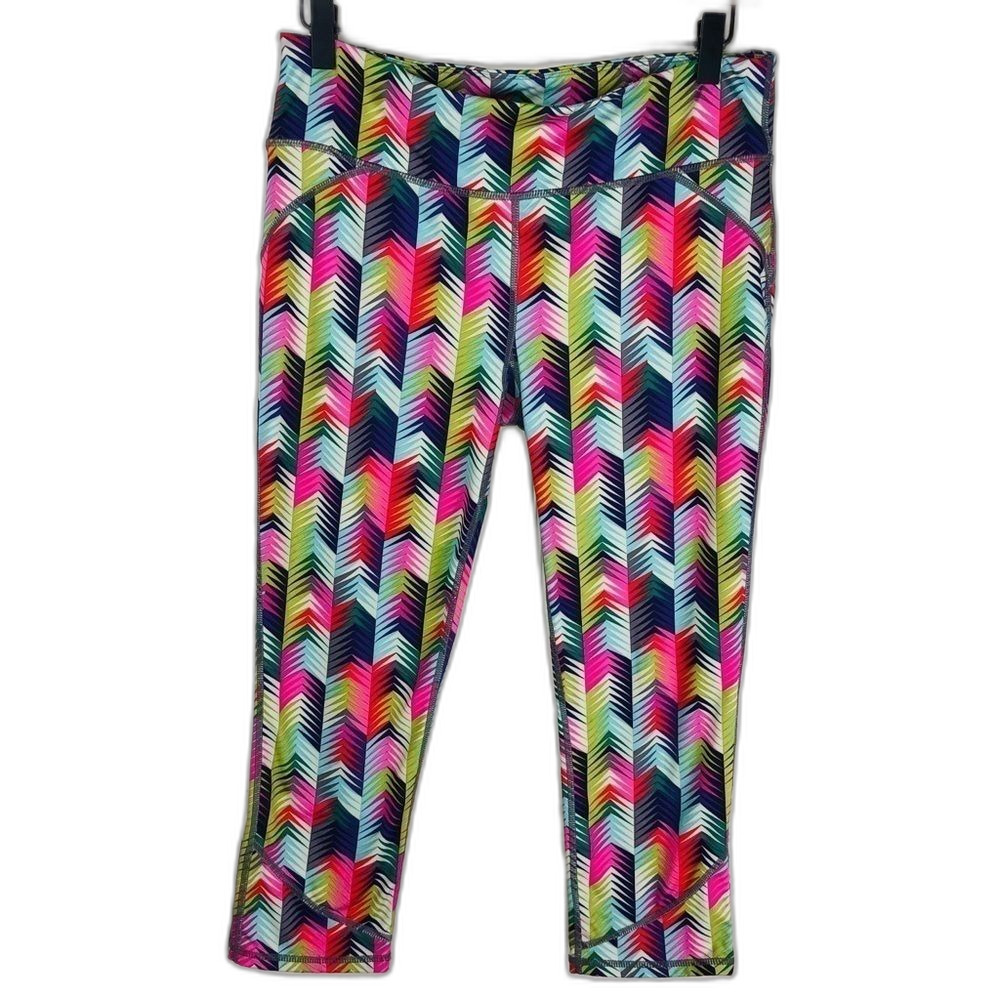 Fabletics Lima high intensity Multi Color Capri crop 7/8 leggings Medium